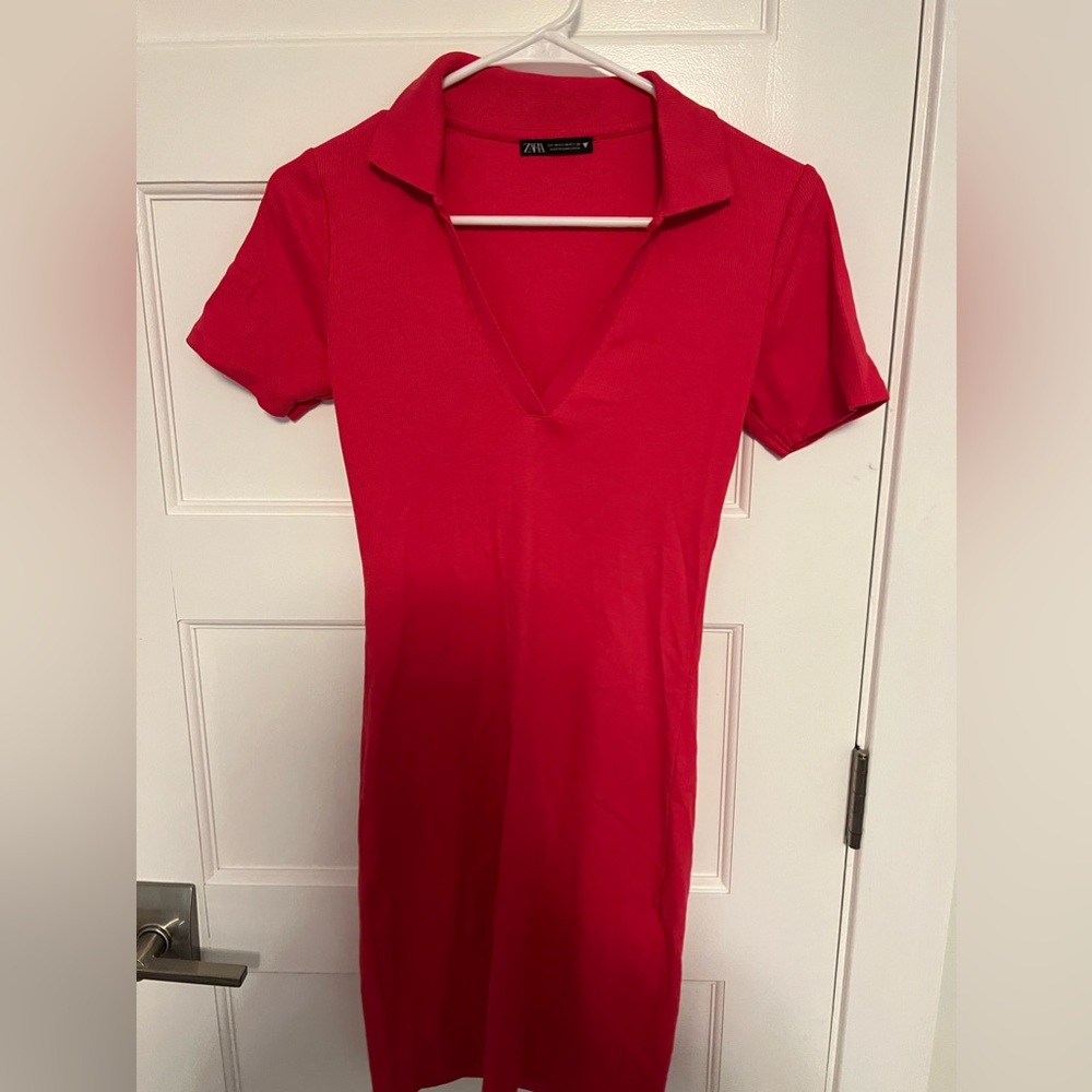 Pink Zara collard dress